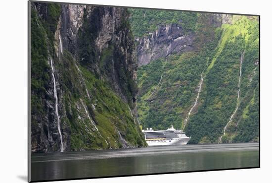 Cruise Ship In a Fjord, Norway-Dr. Juerg Alean-Mounted Photographic Print