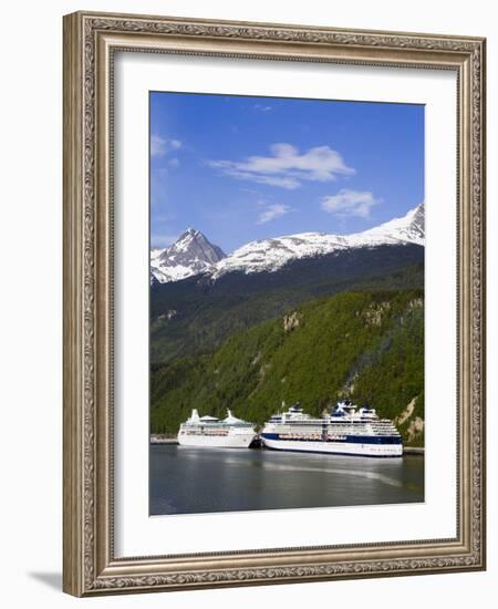 Cruise Ships Docked in Skagway, Southeast Alaska, United States of America, North America-Richard Cummins-Framed Photographic Print