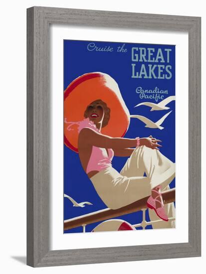 Cruise the Great Lakes Canadian Pacific-null-Framed Giclee Print