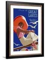 Cruise the Great Lakes Canadian Pacific-null-Framed Giclee Print