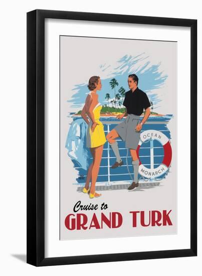 Cruise to Grand Turk Vintage Poster-Lantern Press-Framed Art Print