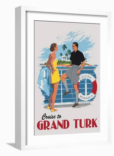 Cruise to Grand Turk Vintage Poster-Lantern Press-Framed Art Print