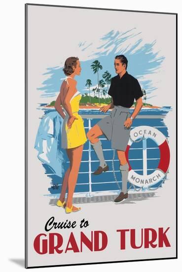 Cruise to Grand Turk Vintage Poster-Lantern Press-Mounted Art Print