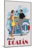 Cruise to Roatan Vintage Poster-Lantern Press-Mounted Art Print