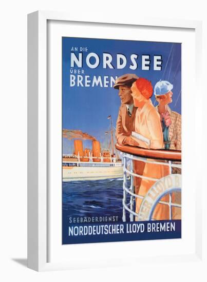 Cruise to the North Sea Via Bremen-null-Framed Art Print