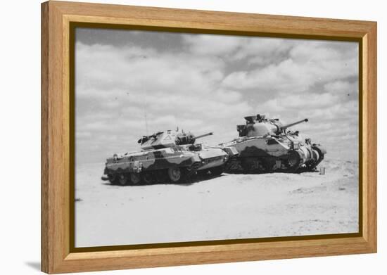 Cruiser and Sherman?, 1943 (B/W Photo)-null-Framed Premier Image Canvas