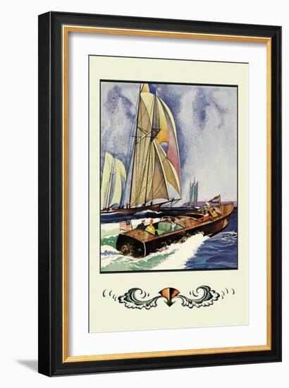 Cruisers and Sailboats-Winslow Homer-Framed Art Print