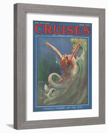 Cruises, Mermaids Magazine, UK, 1930-null-Framed Giclee Print