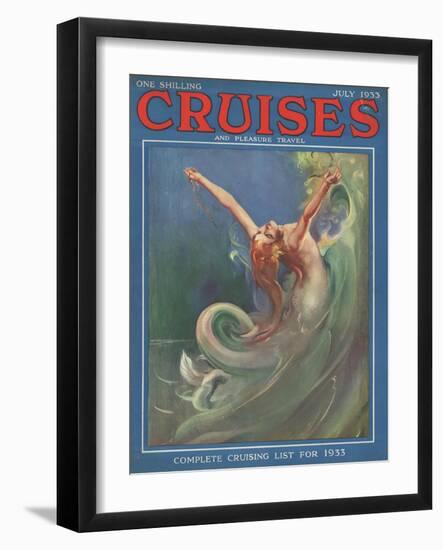 Cruises, Mermaids Magazine, UK, 1930-null-Framed Giclee Print