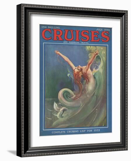 Cruises, Mermaids Magazine, UK, 1930-null-Framed Giclee Print