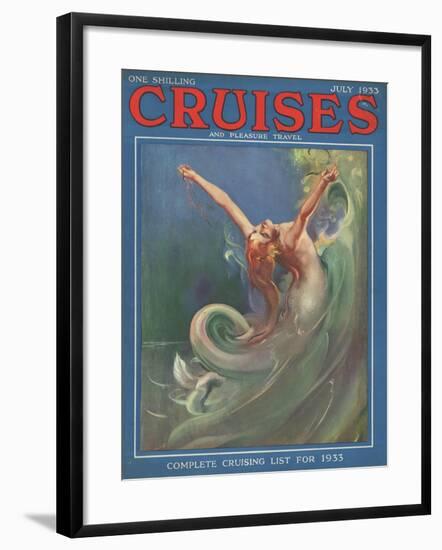 Cruises, Mermaids Magazine, UK, 1930-null-Framed Giclee Print