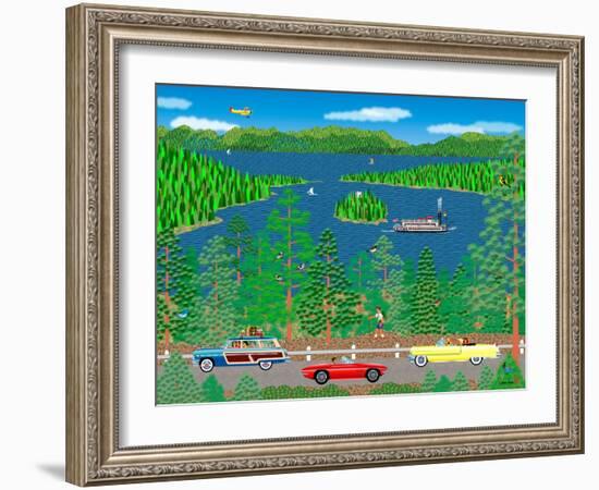 Cruising Lake Tahoe-Mark Frost-Framed Giclee Print