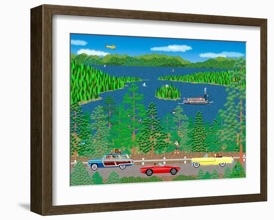 Cruising Lake Tahoe-Mark Frost-Framed Giclee Print