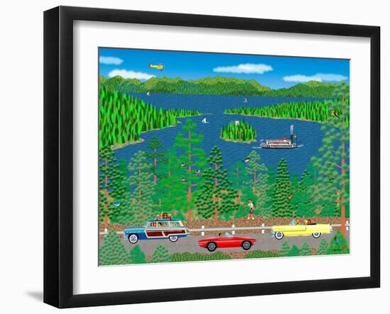 Cruising Lake Tahoe-Mark Frost-Framed Giclee Print