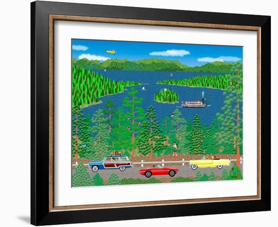 Cruising Lake Tahoe-Mark Frost-Framed Giclee Print