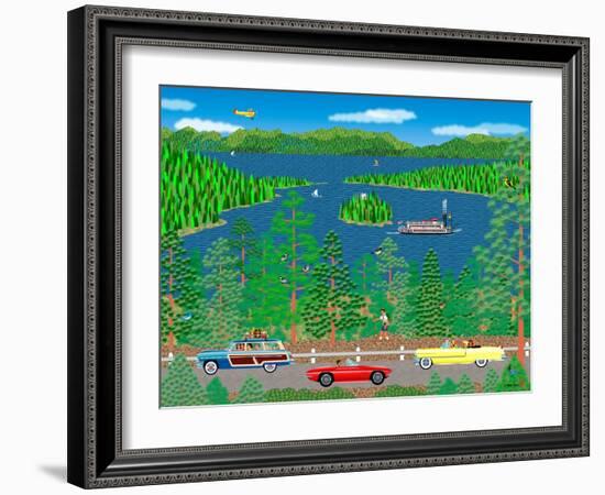 Cruising Lake Tahoe-Mark Frost-Framed Giclee Print