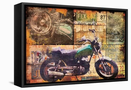 Cruising On The Bike-Jace Grey-Framed Stretched Canvas