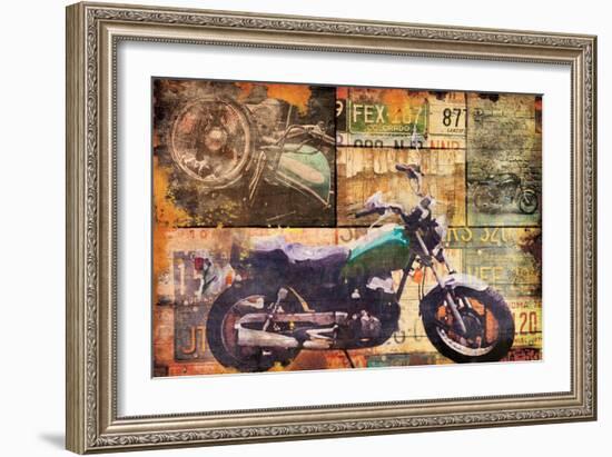 Cruising On The Bike-Jace Grey-Framed Art Print