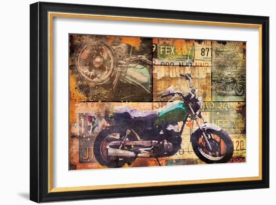 Cruising On The Bike-Jace Grey-Framed Art Print