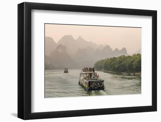 Cruising on the Li River, Guilin, China-Michael DeFreitas-Framed Photographic Print