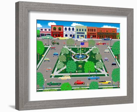 Cruising the Square-Mark Frost-Framed Giclee Print