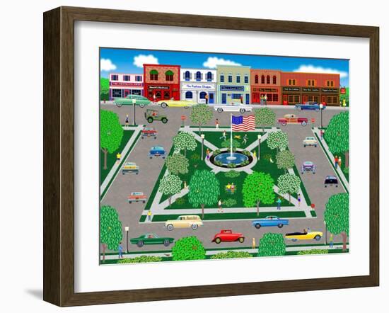 Cruising the Square-Mark Frost-Framed Giclee Print