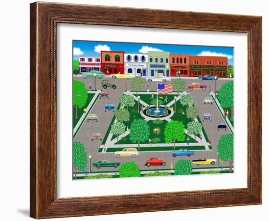 Cruising the Square-Mark Frost-Framed Giclee Print