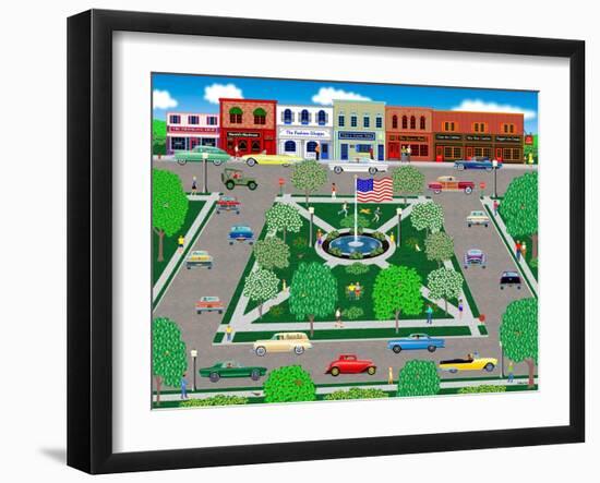 Cruising the Square-Mark Frost-Framed Giclee Print