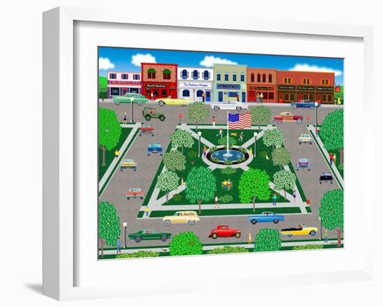 Cruising the Square-Mark Frost-Framed Giclee Print