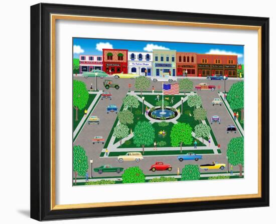 Cruising the Square-Mark Frost-Framed Giclee Print