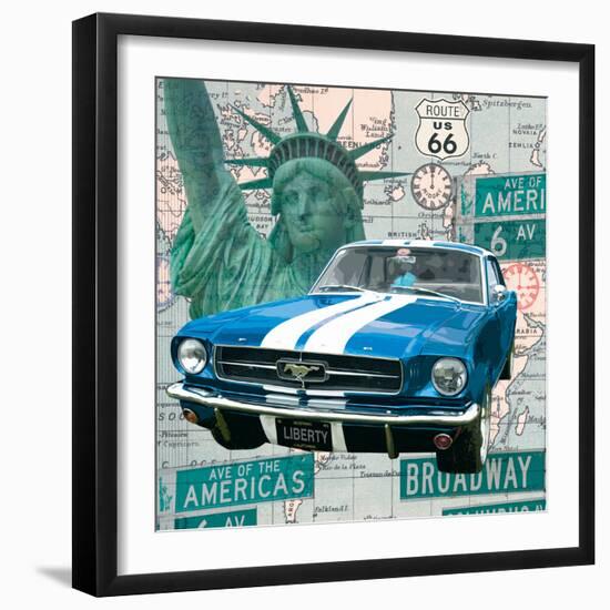 Cruising USA II-Linda Wood-Framed Giclee Print