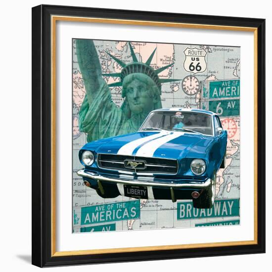 Cruising USA II-Linda Wood-Framed Giclee Print