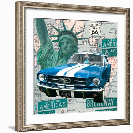 Cruising USA II-Linda Wood-Framed Giclee Print