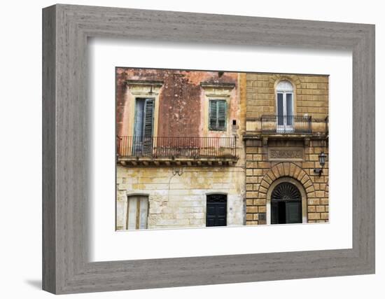 Crumbling Houses in the Baroque City of Lecce, Puglia, Italy, Europe-Martin-Framed Photographic Print