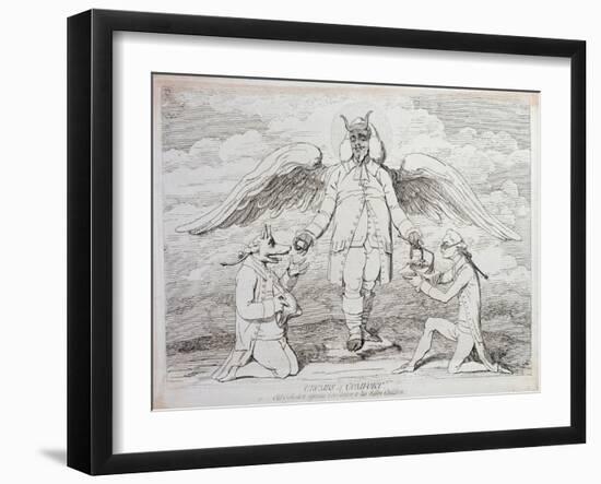 Crumbs of Comfort-James Gillray-Framed Giclee Print