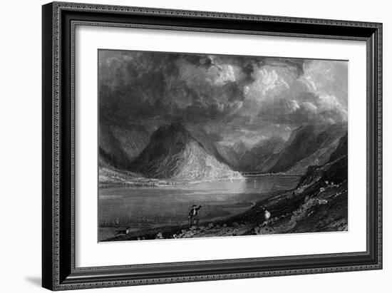 Crummock Water, Lake District-Thomas Allom-Framed Art Print