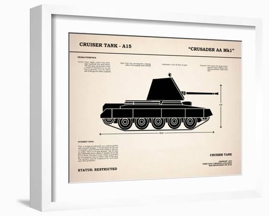 Crusader A15 Tank-Mark Rogan-Framed Art Print