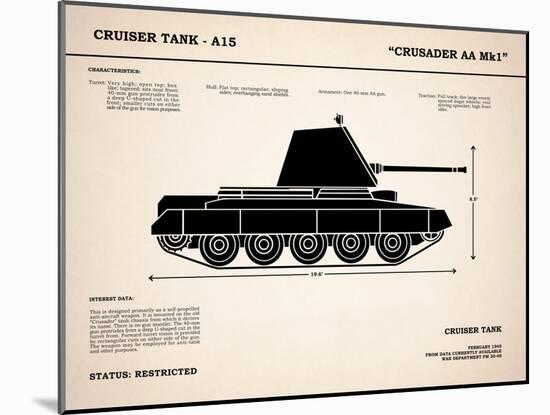 Crusader A15 Tank-Mark Rogan-Mounted Art Print