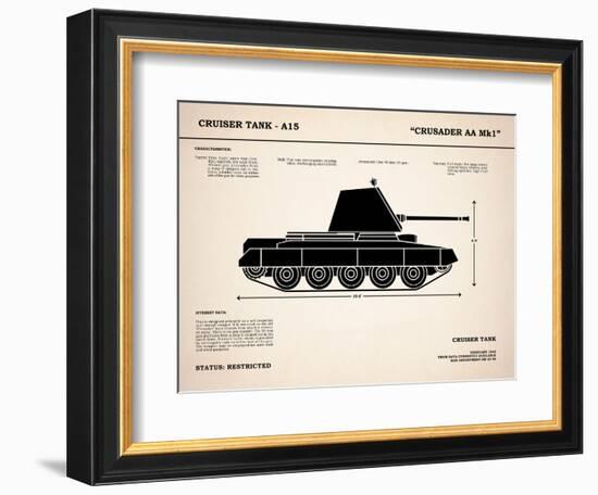 Crusader A15 Tank-Mark Rogan-Framed Premium Giclee Print