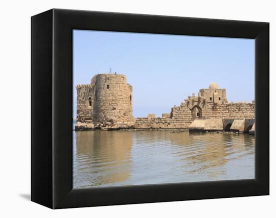 Crusader Sea Castle, Sidon, Lebanon, Middle East-Wendy Connett-Framed Premier Image Canvas