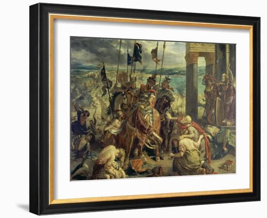 Crusaders Entering Constantinople on April 12th, 1204, 1840-Eugene Delacroix-Framed Giclee Print