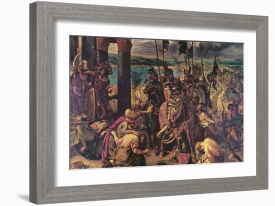 Crusaders Entering Constantinople-Eugene Delacroix-Framed Art Print