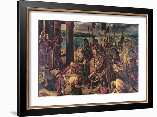 Crusaders Entering Constantinople-Eugene Delacroix-Framed Art Print