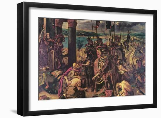 Crusaders Entering Constantinople-Eugene Delacroix-Framed Art Print