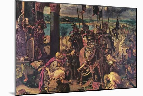 Crusaders Entering Constantinople-Eugene Delacroix-Mounted Art Print