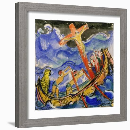 Crusaders in a Storm, 1913-Franz Marc-Framed Giclee Print