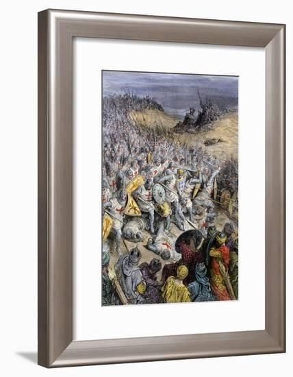 Crusaders under Godfrey of Bouillon, Defeating Muslim Forces of Sultan Kilij Arslan, Dorylaeum-null-Framed Giclee Print