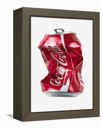 Crushed Coca Cola Can Cut-out-Mark Sykes-Framed Premier Image Canvas