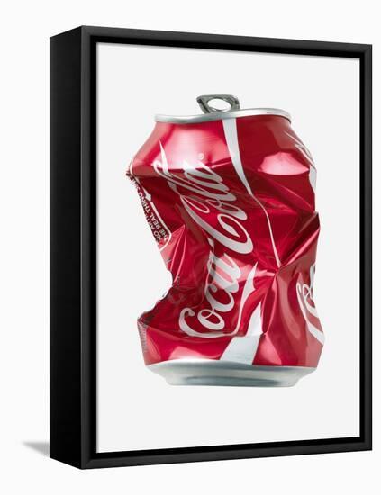 Crushed Coca Cola Can Cut-out-Mark Sykes-Framed Premier Image Canvas