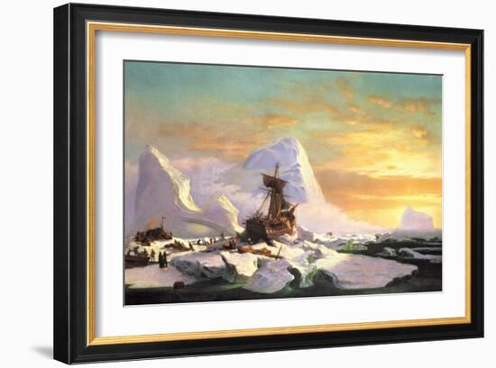 Crushed in the Ice-William Bradford-Framed Giclee Print